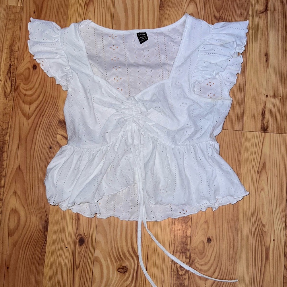 White SHEIN shirt